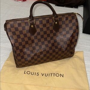 Louis Vuitton Dark Brown Checkered Duffel Bag